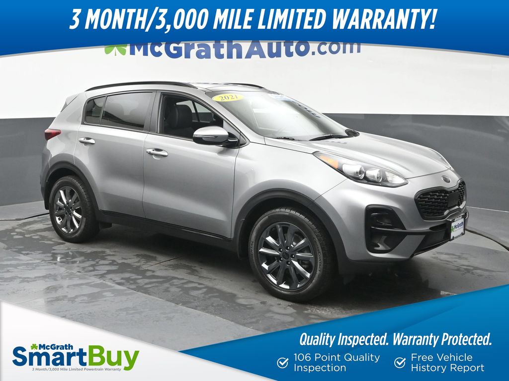 Steel Gray 2021 Kia Sportage SUV / Crossover All-Wheel Drive 6-Speed Automatic Overdrive