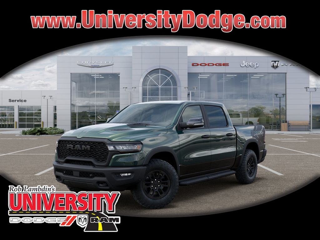 Serrano Green Metallic 2026 RAM 1500 Rebel Crew Cab 4WD Pickup Truck Four-Wheel Drive 8-Speed Automatic