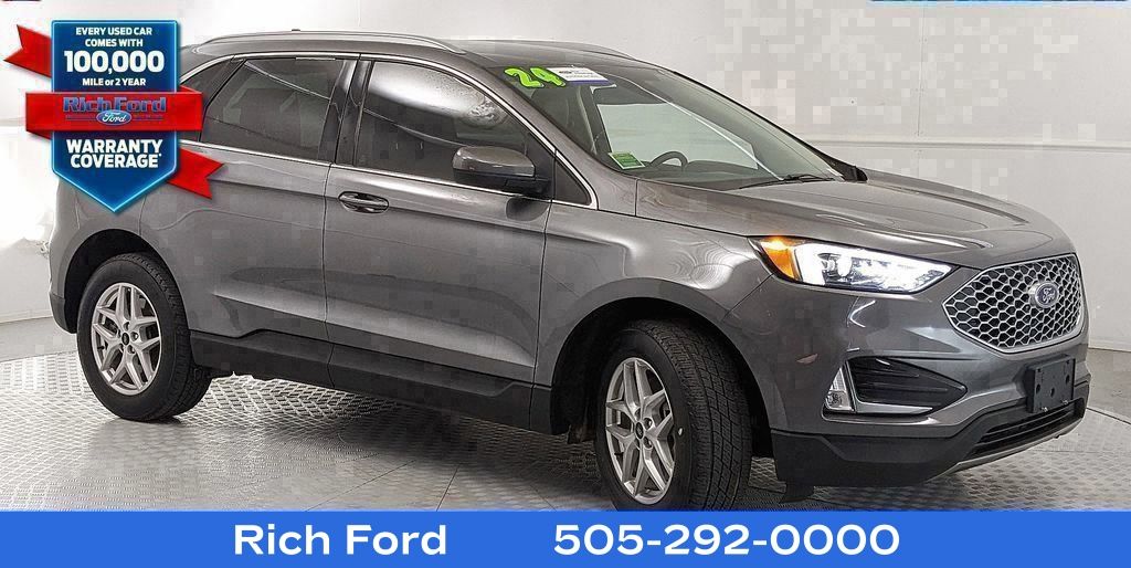 Carbonized Gray Metallic 2024 Ford Edge SEL AWD SUV / Crossover All-Wheel Drive 8-Speed Automatic
