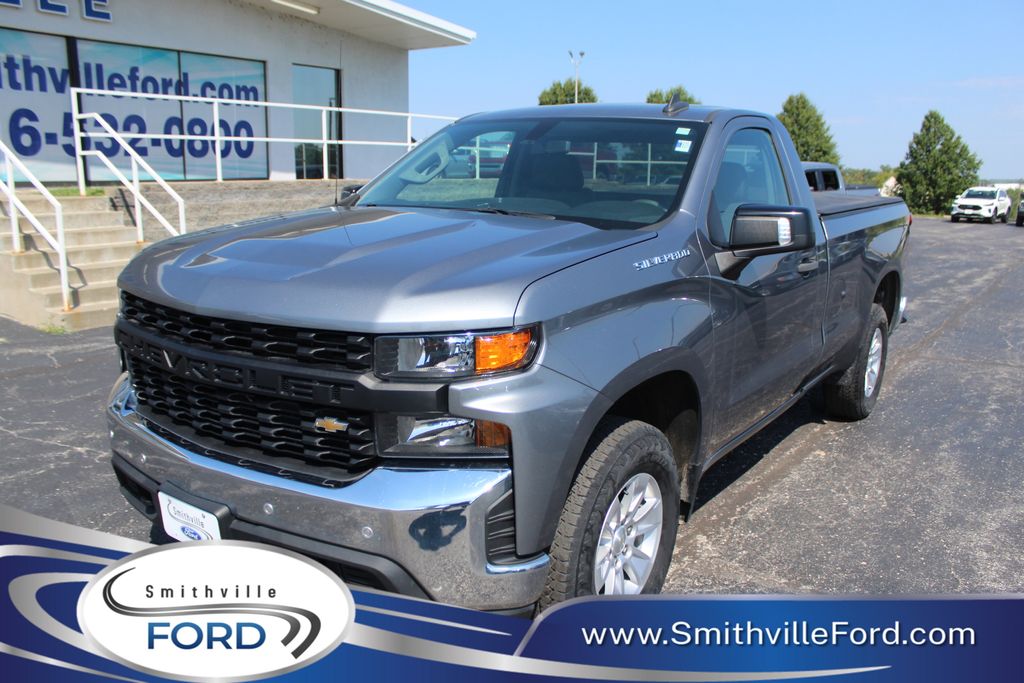 Gray (Satin Steel Metallic) 2021 Chevrolet Silverado 1500 Pickup Truck 4X2 6-Speed Automatic Overdrive