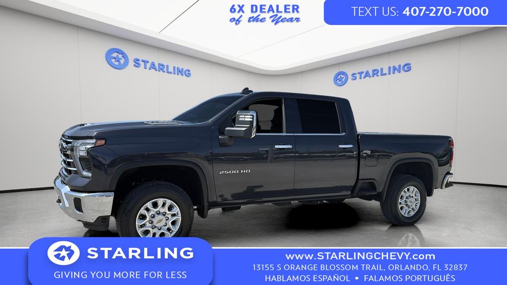 Dark Ash Metallic 2024 Chevrolet Silverado 2500HD LTZ Crew Cab 4WD Pickup Truck Four-Wheel Drive Automatic