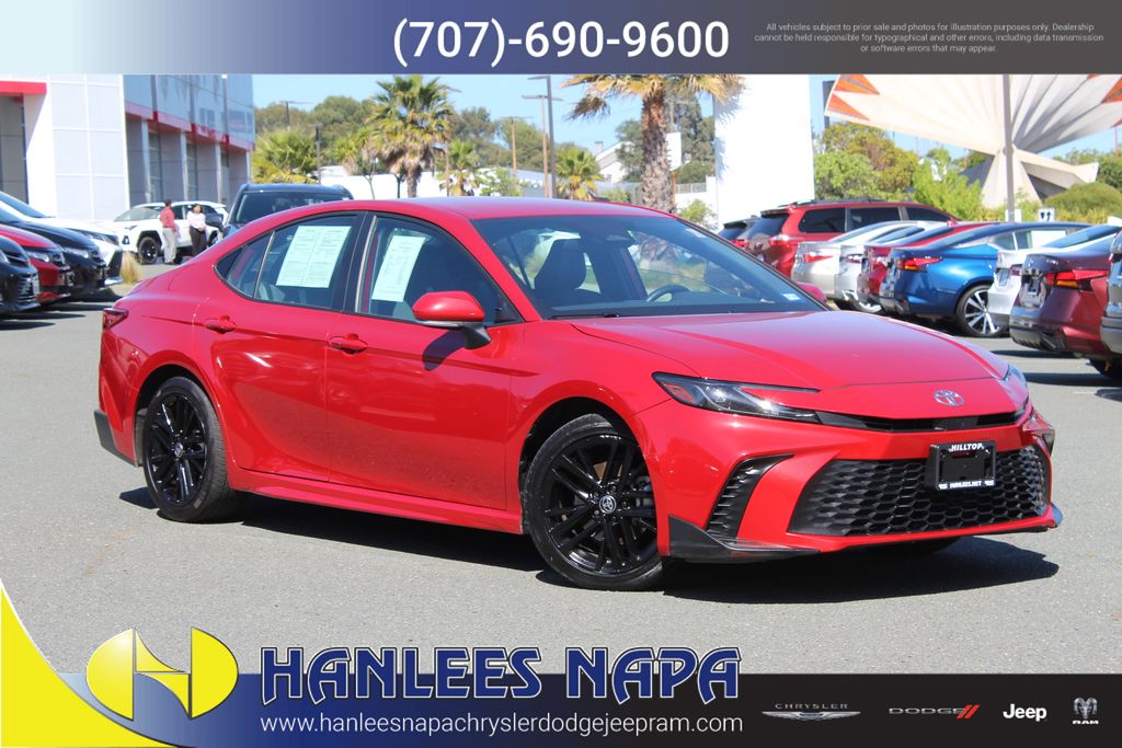 Red 2025 Toyota Camry Sedan Front-Wheel Drive Continuously Variable Transmission