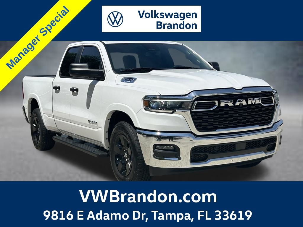 Bright White Clearcoat 2025 RAM 1500 Pickup Truck 4X2 8-Speed Automatic