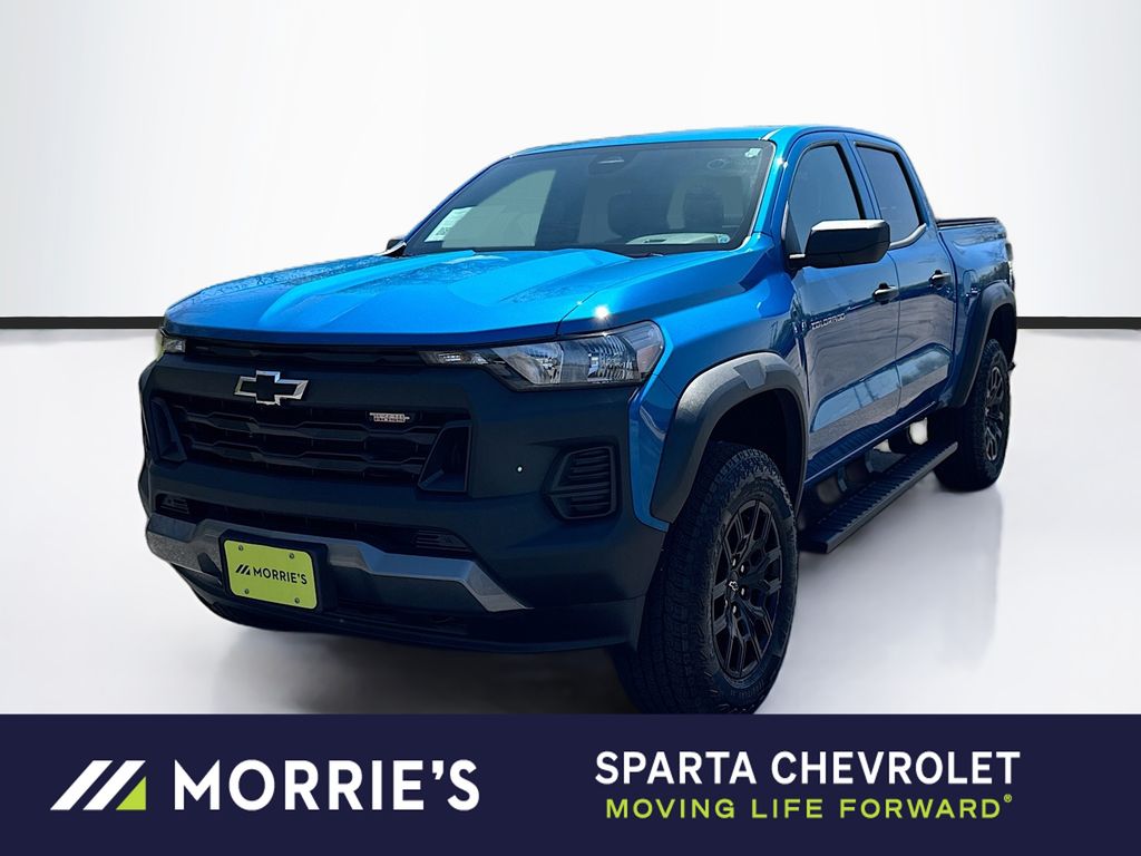 Glacier Blue Metallic 2024 Chevrolet Colorado Trail Boss Crew Cab 4WD Pickup Truck Four-Wheel Drive 8-Speed Automatic