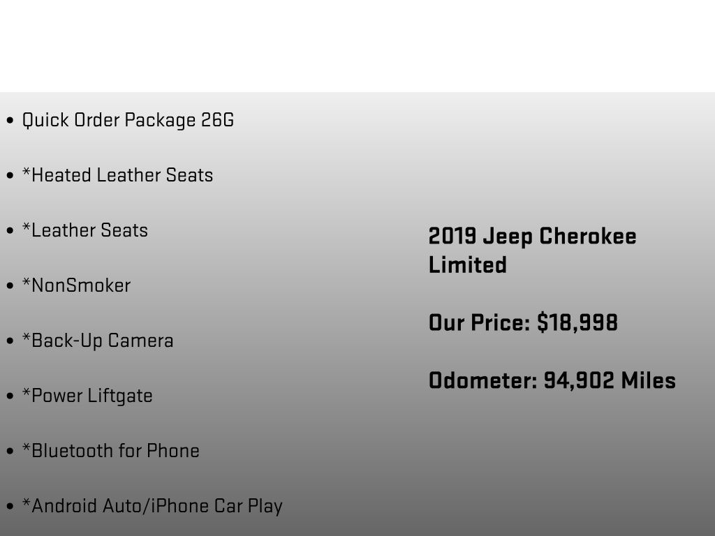2019 Jeep Cherokee Limited Silver at Bob Ruth Ford