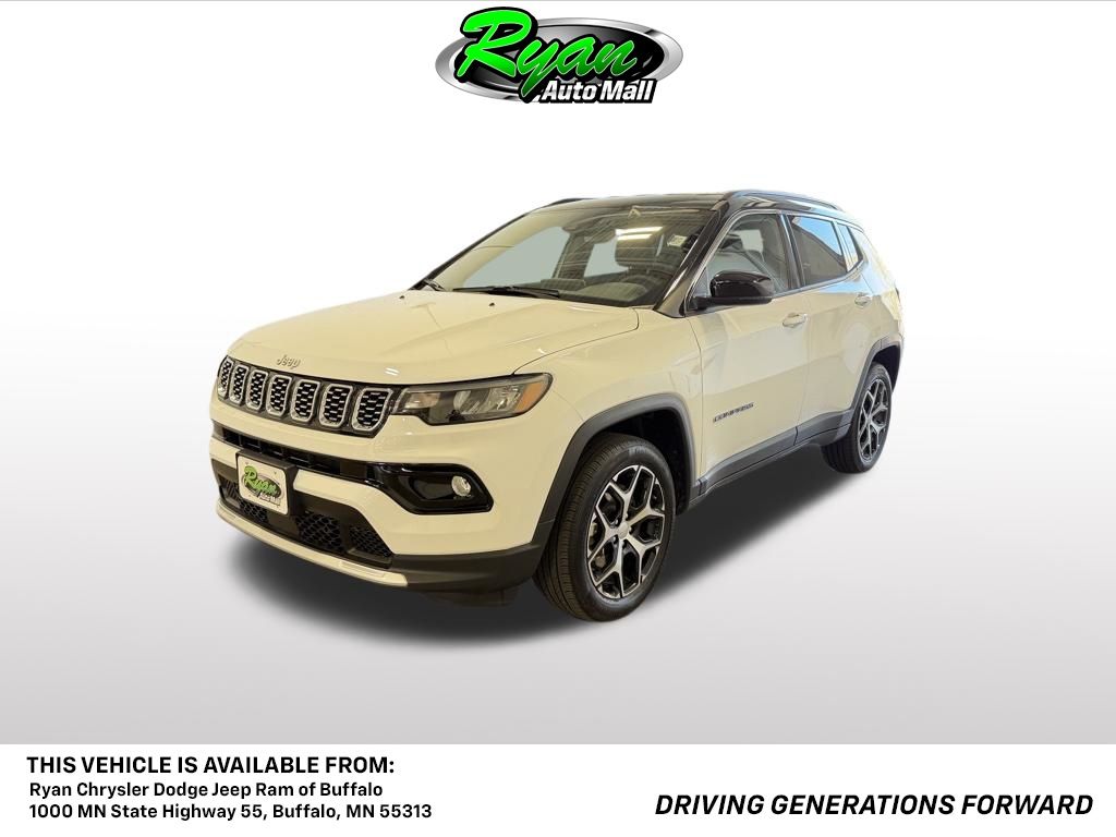 Bright White Clearcoat 2024 Jeep Compass SUV / Crossover Four-Wheel Drive 8-Speed Automatic