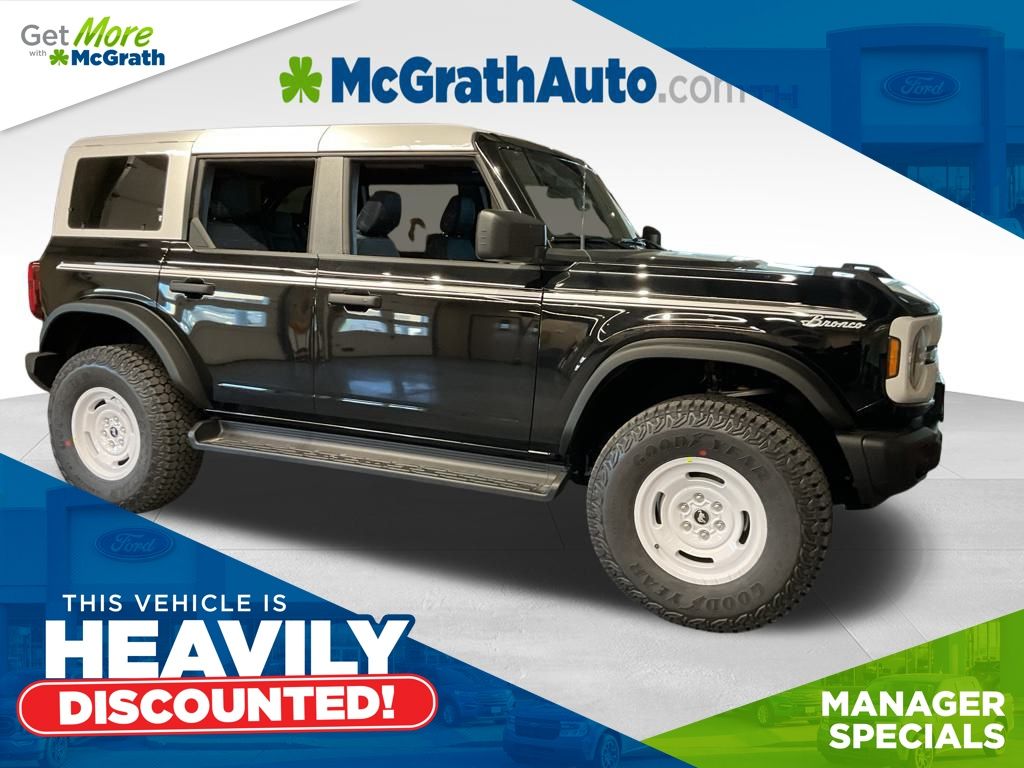 Shadow Black 2025 Ford Bronco Heritage Edition 4-Door 4WD SUV / Crossover Four-Wheel Drive Automatic