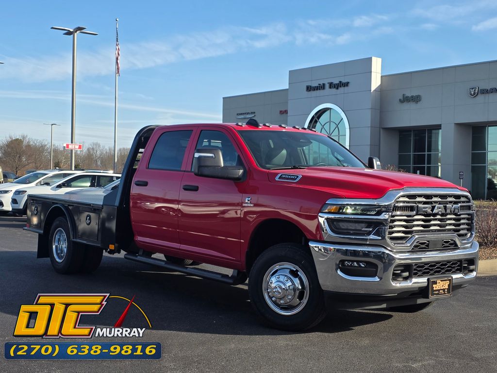 Flame Red Clearcoat 2026 RAM 3500 Chassis Tradesman Crew Cab LB DRW 4WD Pickup Truck Four-Wheel Drive 8-Speed Automatic