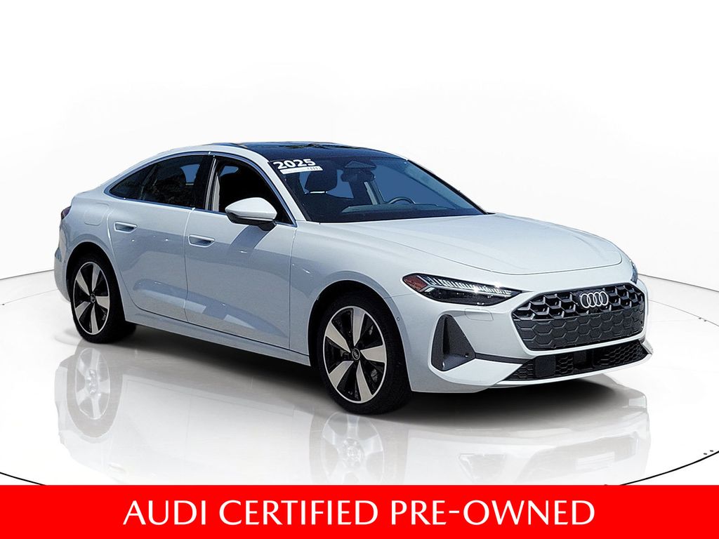 Glacier White 2025 Audi A5 Sedan All-Wheel Drive 7-Speed Automatic