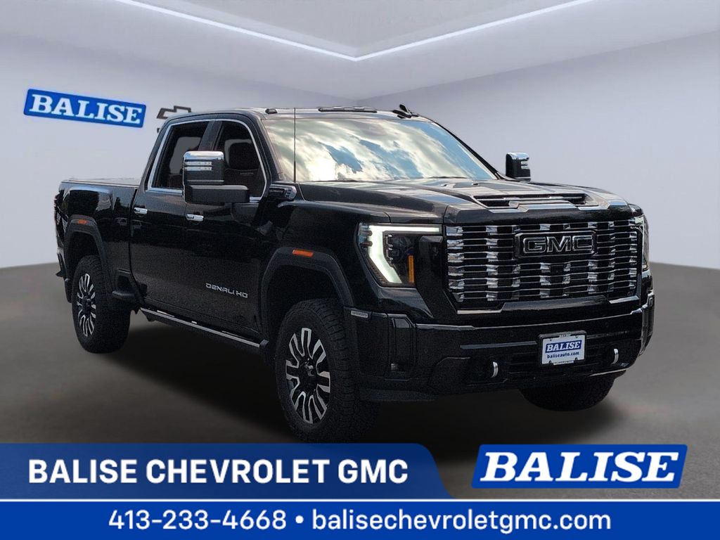 Onyx Black 2025 GMC Sierra 3500HD Denali Ultimate Crew Cab 4WD Pickup Truck Four-Wheel Drive Automatic