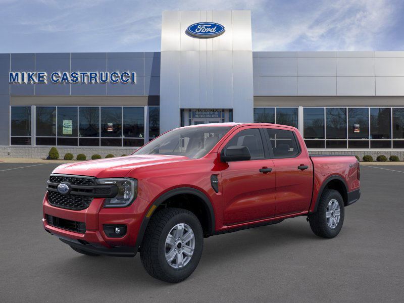 Ruby Red Metallic Tinted Clearcoat 2025 Ford Ranger XL SuperCrew 4WD Pickup Truck Four-Wheel Drive Automatic