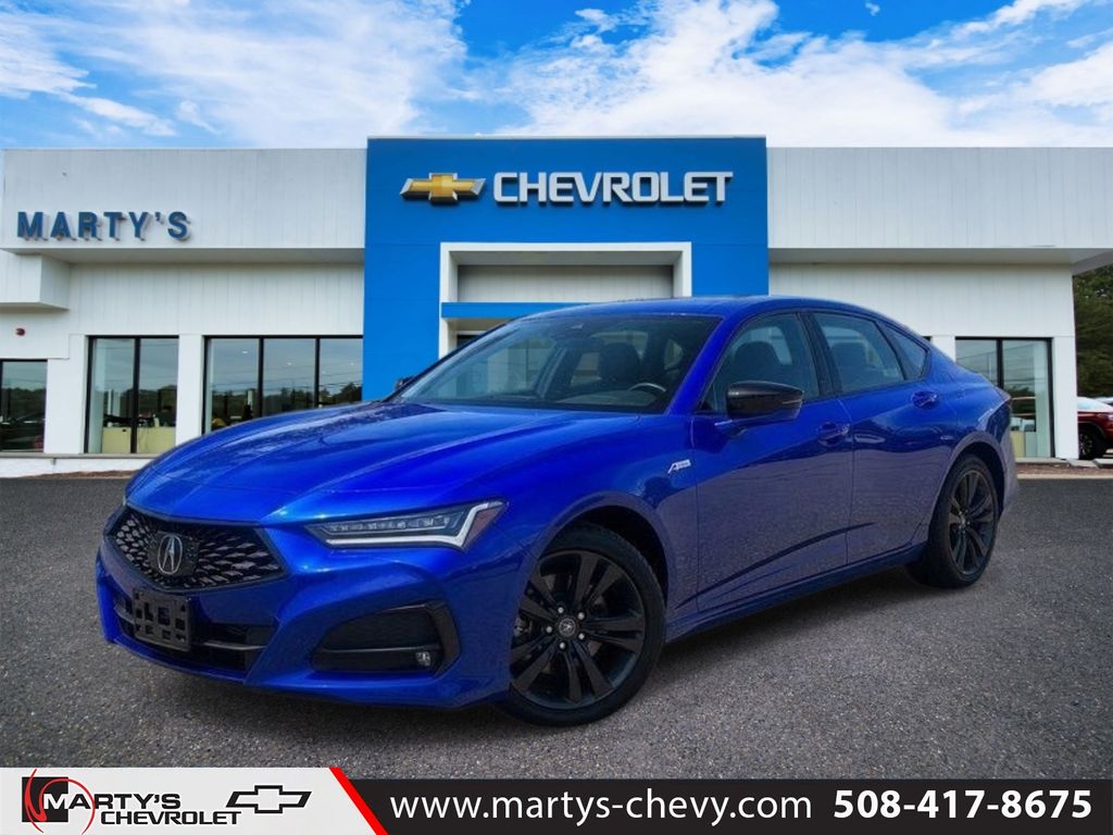 Blue 2021 Acura TLX Sedan Front-Wheel Drive Automatic