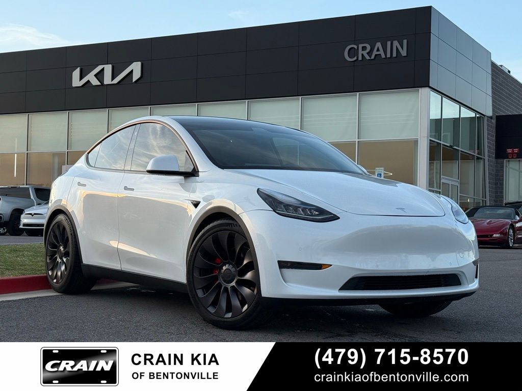 Pearl White Multi-Coat 2021 Tesla Model Y Performance AWD SUV / Crossover All-Wheel Drive Automatic
