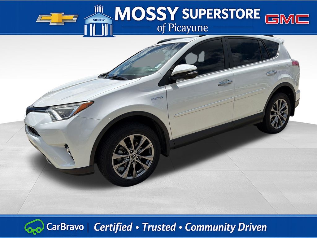 White (Blizzard Pearl) 2018 Toyota RAV4 Hybrid Limited AWD SUV / Crossover All-Wheel Drive Continuously Variable Transmission