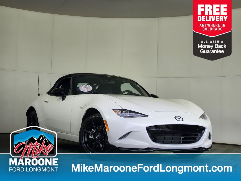 Snowflake White Pearl Mica 2023 Mazda MX-5 Miata Convertible Rear-Wheel Drive 6-Speed Manual