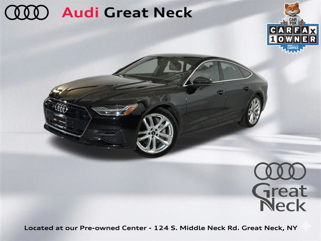 Mythos Black Metallic 2022 Audi A7 quattro Premium Plus 55 TFSI AWD Sedan All-Wheel Drive 7-Speed Automatic