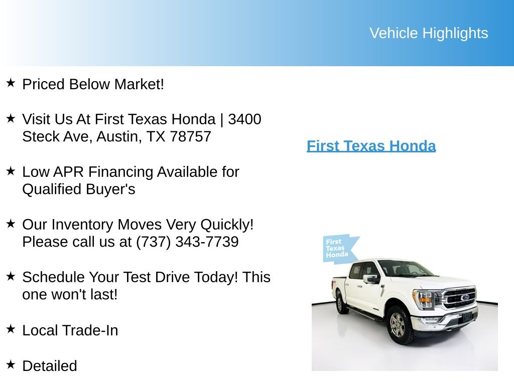 Used Car 2021 Ford F-150  Xlt For Sale Under $35,000 In Austin, Texas