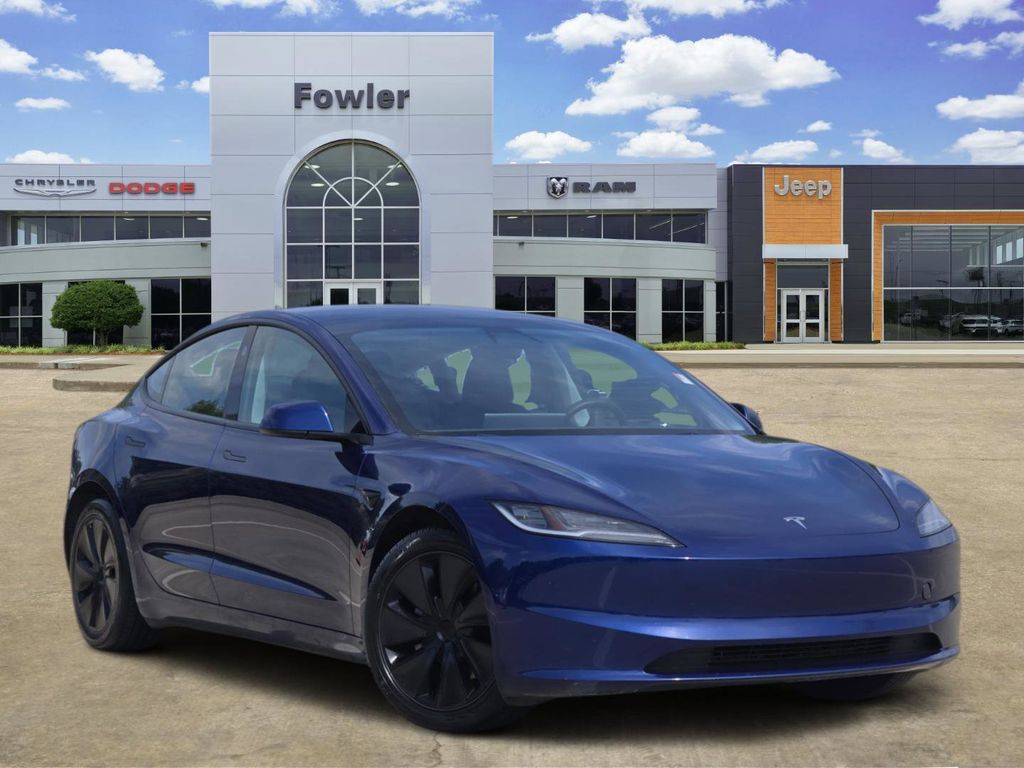Blue 2025 Tesla Model 3 Long Range AWD Sedan All-Wheel Drive 1-Speed Automatic