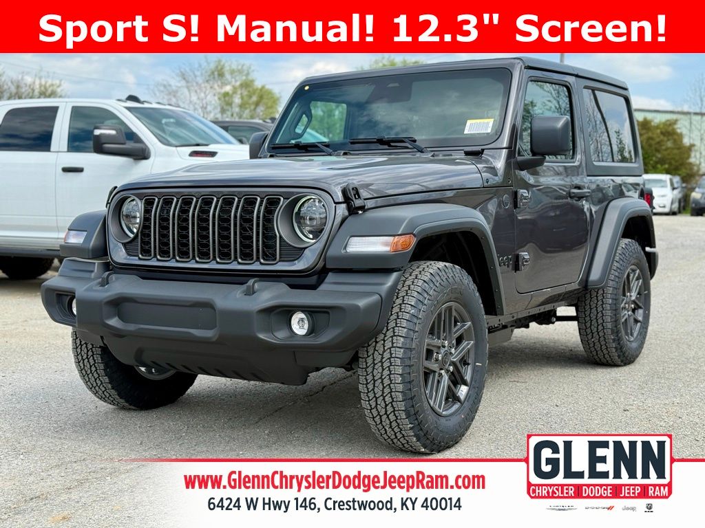 Gray (Granite Crystal Metallic Clearcoat) 2026 Jeep Wrangler Sport S 2-Door 4WD SUV / Crossover Four-Wheel Drive 6-Speed Manual