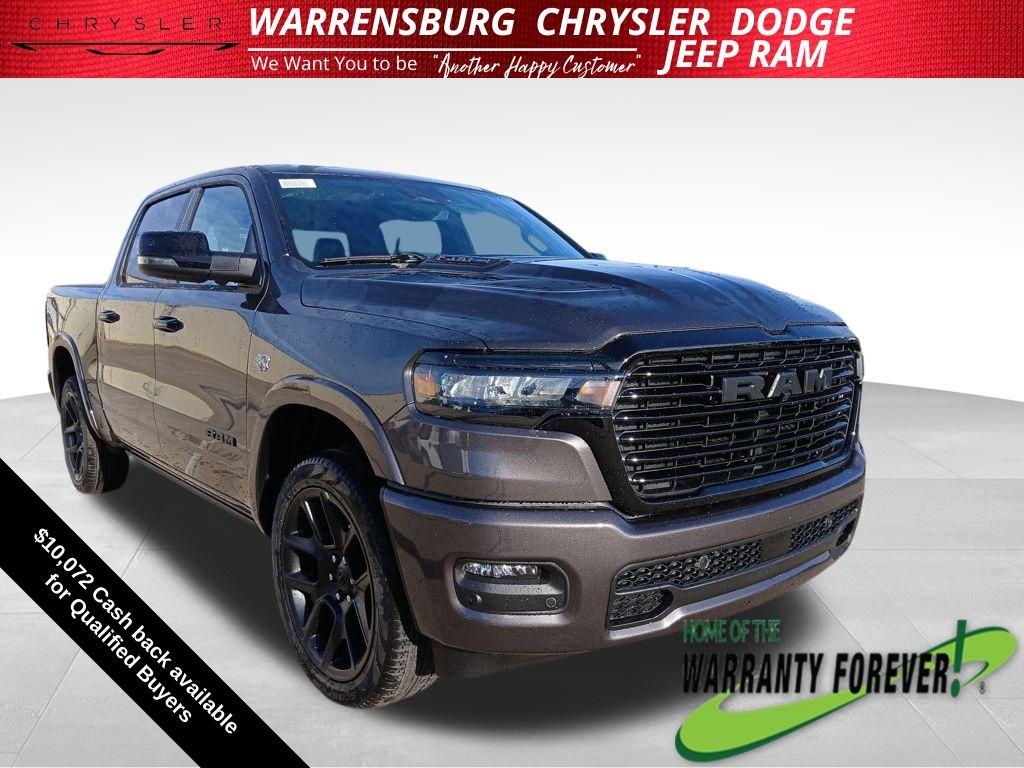 Gray (Granite Crystal Metallic Clearcoat) 2026 RAM 1500 Pickup Truck Four-Wheel Drive 8-Speed Automatic