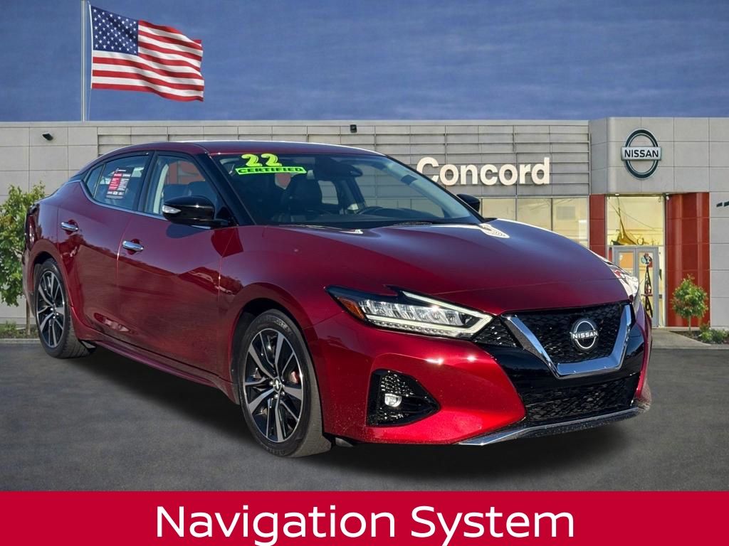 Red (Scarlet Ember Pearl Metallic Tinted CC) 2022 Nissan Maxima SV FWD Sedan Front-Wheel Drive Continuously Variable Transmission