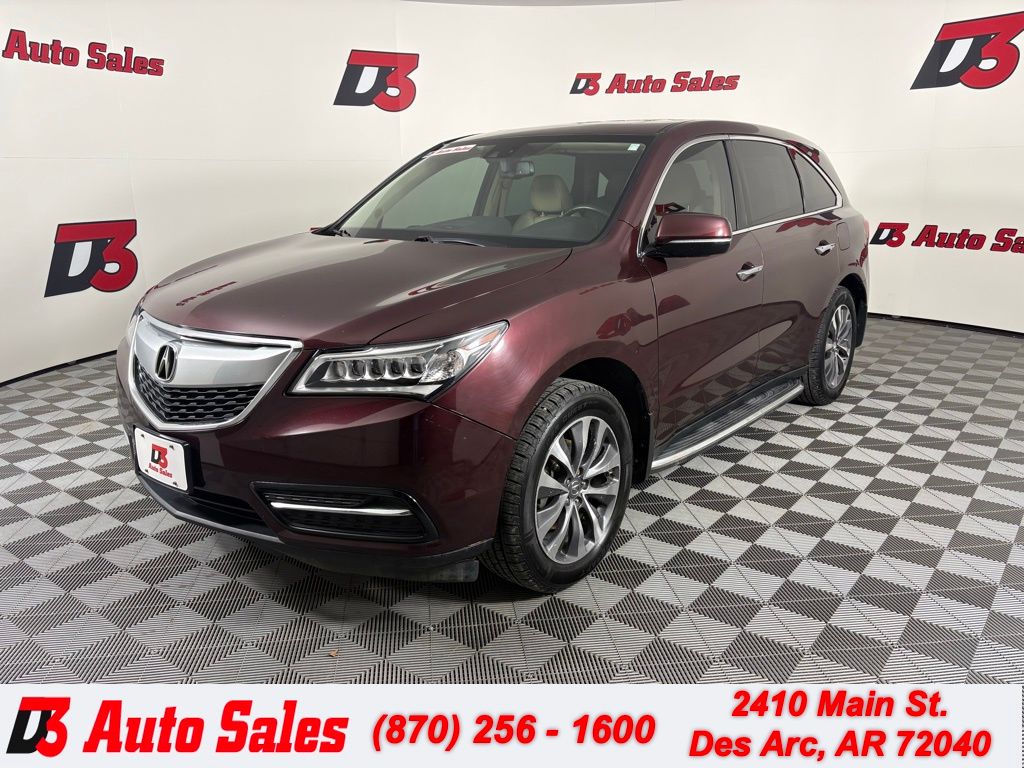 Dark Cherry Pearl 2015 Acura MDX FWD with Technology Package SUV / Crossover Front-Wheel Drive 6-Speed Automatic