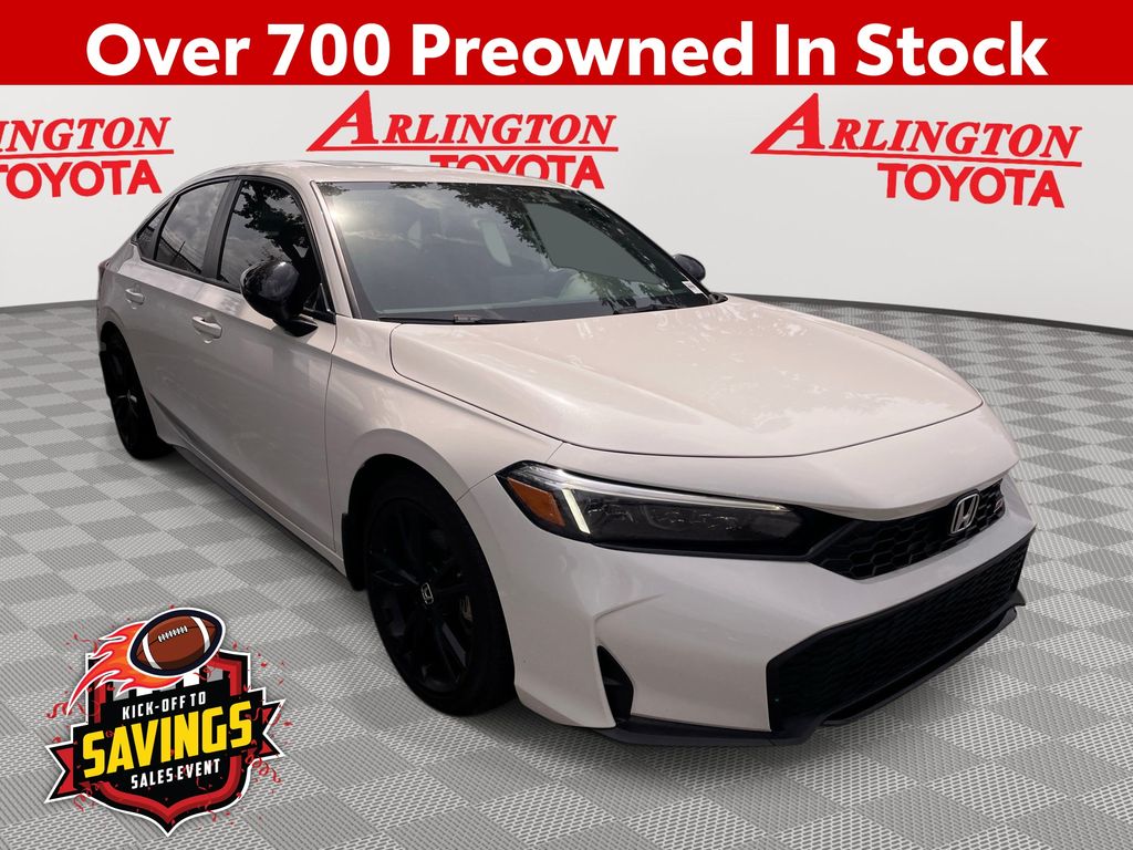 Platinum White Pearl 2026 Honda Civic Sedan Front-Wheel Drive 6-Speed Manual