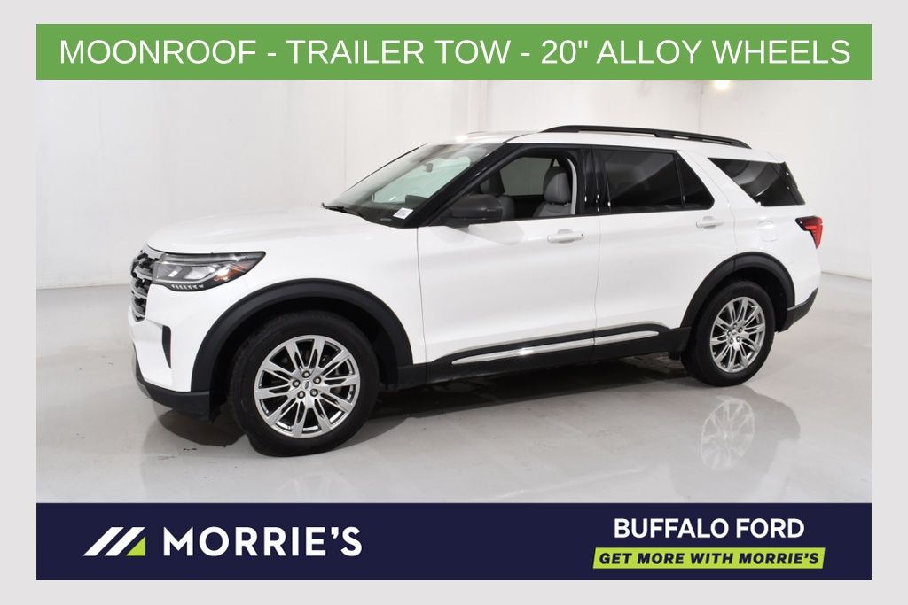 White Metallic 2025 Ford Explorer SUV / Crossover All-Wheel Drive Automatic
