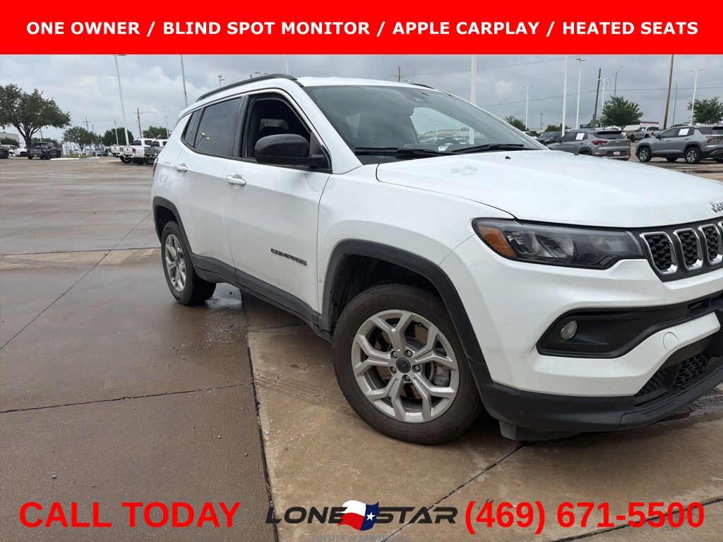 Bright White Clearcoat 2025 Jeep Compass Latitude 4WD SUV / Crossover Four-Wheel Drive 8-Speed Automatic