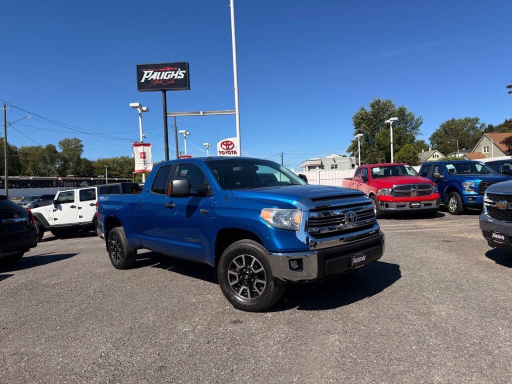 Blazing Blue 2016 Toyota Tundra SR5 Double Cab 5.7L 4WD Pickup Truck Four-Wheel Drive 6-Speed Automatic Overdrive
