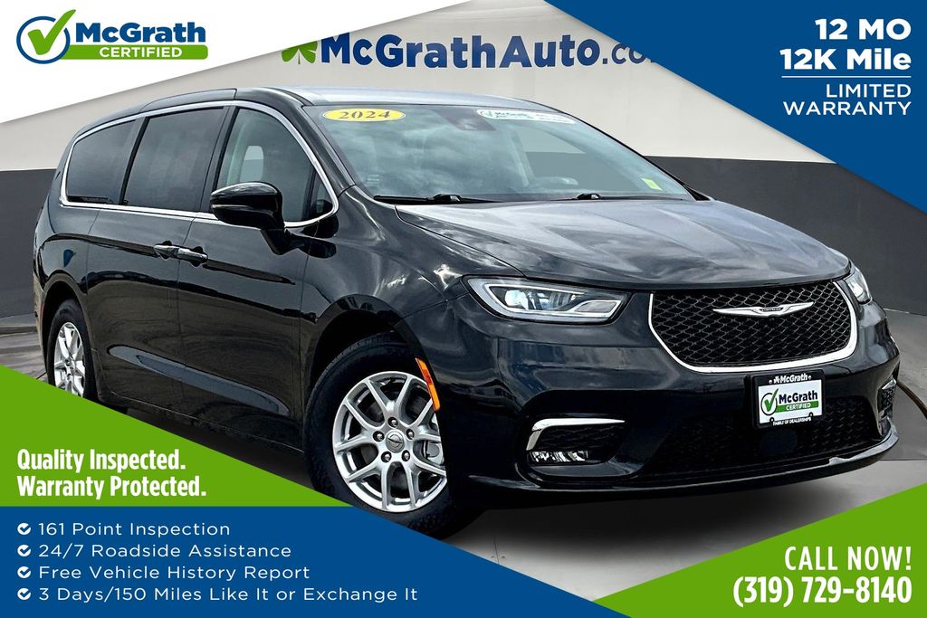 Brilliant Black Crystal Pearlcoat 2024 Chrysler Pacifica Touring L FWD Minivan Front-Wheel Drive 9-Speed Automatic