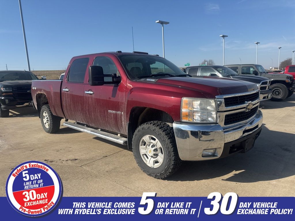 Red (Deep Ruby Metallic) 2008 Chevrolet Silverado 2500HD LTZ Crew Cab 4WD Pickup Truck Four-Wheel Drive 6-Speed Automatic
