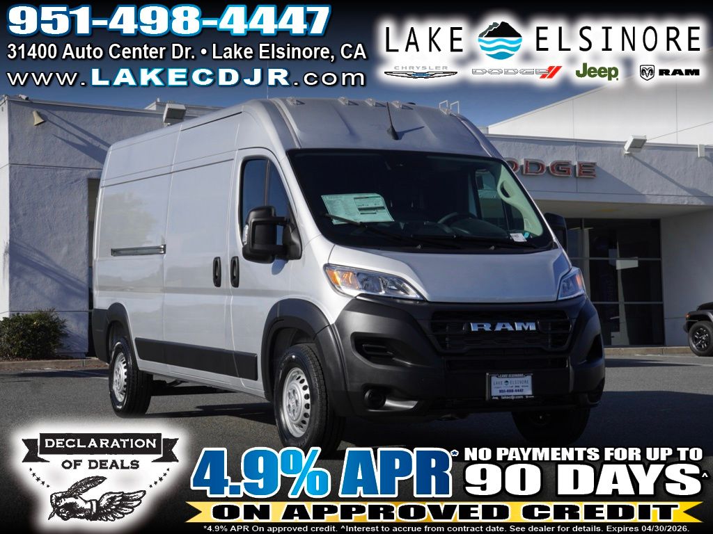 Bright Silver Metallic Clearcoat 2026 RAM ProMaster 2500 Tradesman 159 High Roof Cargo Van FWD Van Front-Wheel Drive 9-Speed Automatic