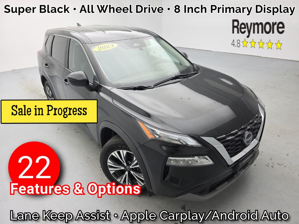 Super Black 2023 Nissan Rogue SUV / Crossover All-Wheel Drive Continuously Variable Transmission