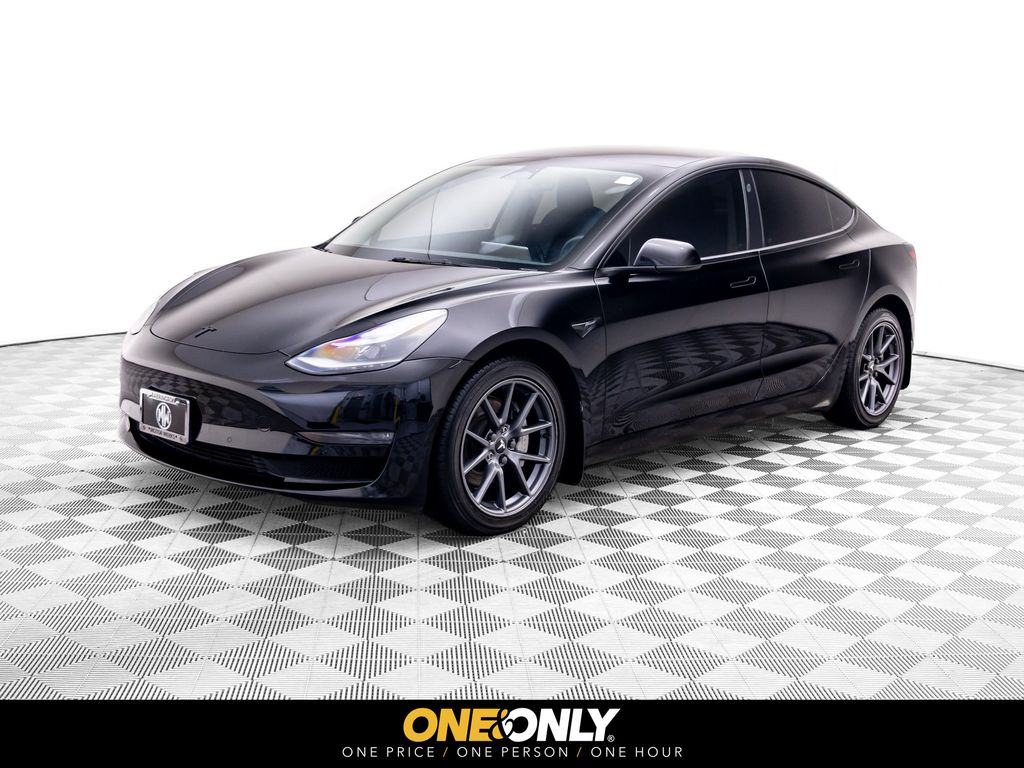 Solid Black 2022 Tesla Model 3 Sedan All-Wheel Drive 1-Speed Automatic