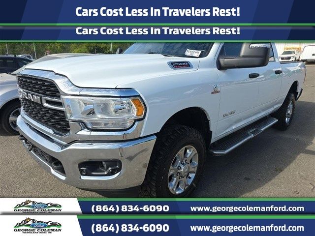 Bright White Clearcoat 2024 RAM 2500 Big Horn Crew Cab 4WD Pickup Truck Four-Wheel Drive 6-Speed Automatic