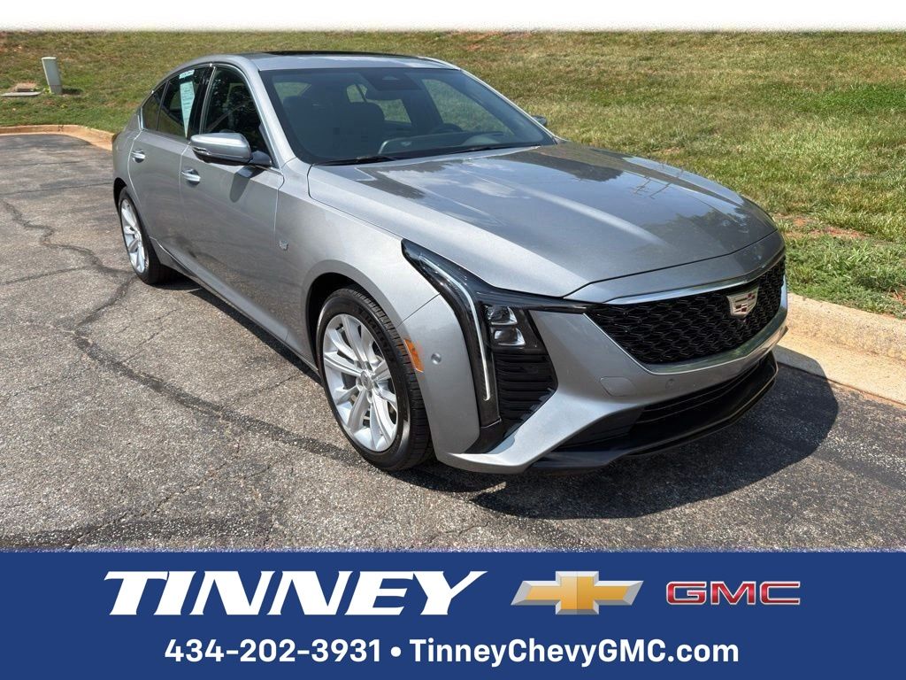 Argent Silver Metallic 2025 Cadillac CT5 Sedan Rear-Wheel Drive Automatic