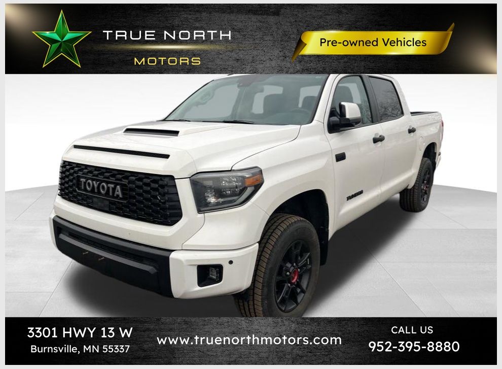 Super White 2019 Toyota Tundra TRD Pro CrewMax 5.7L 4WD Pickup Truck Four-Wheel Drive 6-Speed Automatic