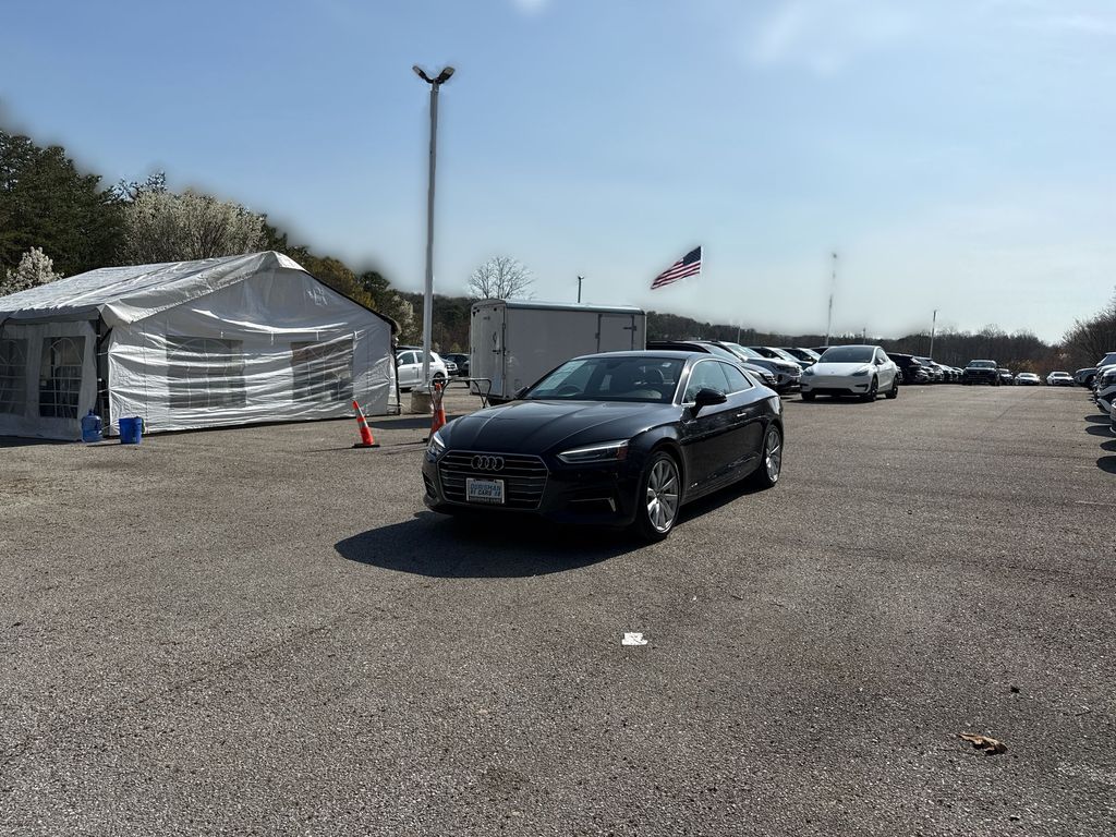 Moonlight Blue 2018 Audi A5 2.0T quattro Premium Coupe AWD Coupe All-Wheel Drive 7-Speed Automatic