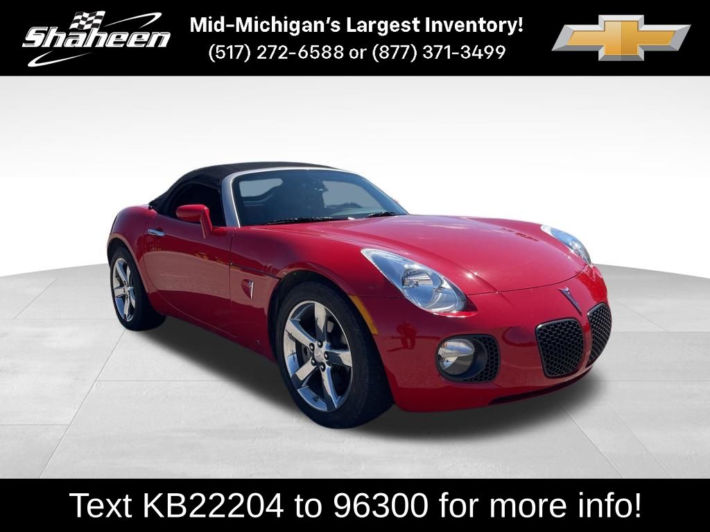 Aggressive Victory Red 2009 Pontiac Solstice GXP Convertible Rear-Wheel Drive 5-Speed Manual