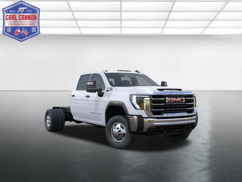 Summit White 2026 GMC Sierra 3500HD Pro Crew Cab LB 4WD Pickup Truck Four-Wheel Drive Automatic