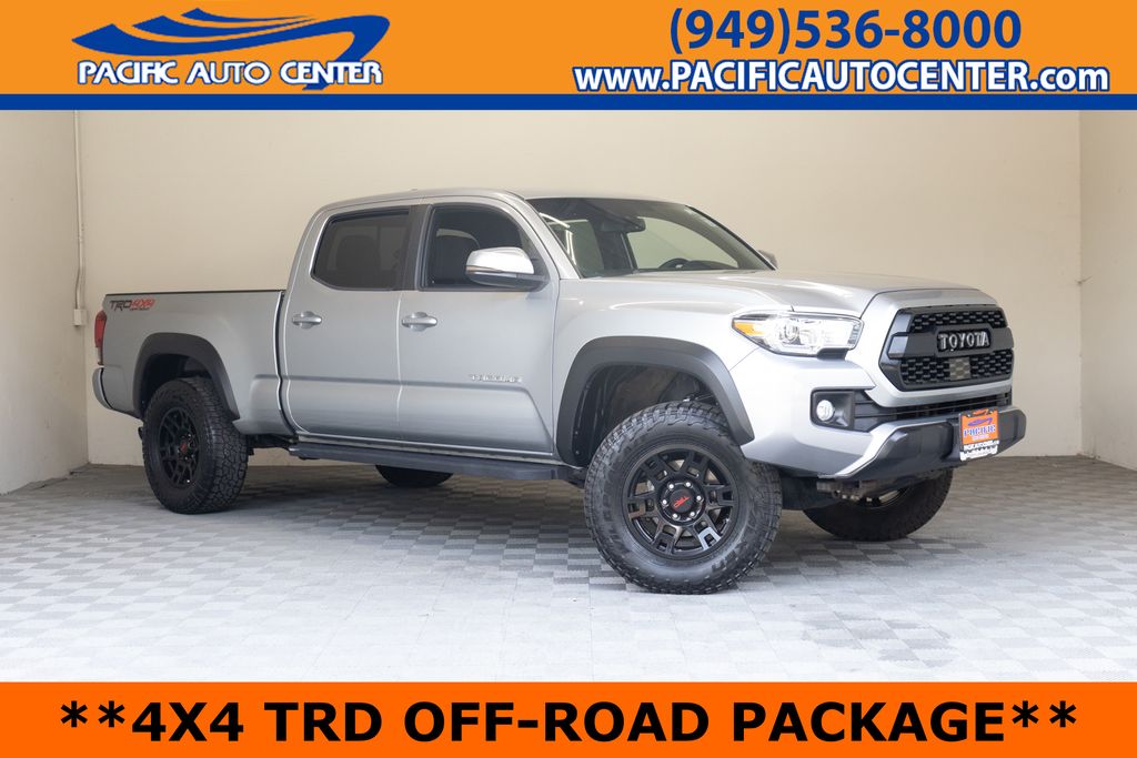 Silver Sky Metallic 2018 Toyota Tacoma TRD Off Road Double Cab LB 4WD Pickup Truck Four-Wheel Drive 6-Speed Automatic