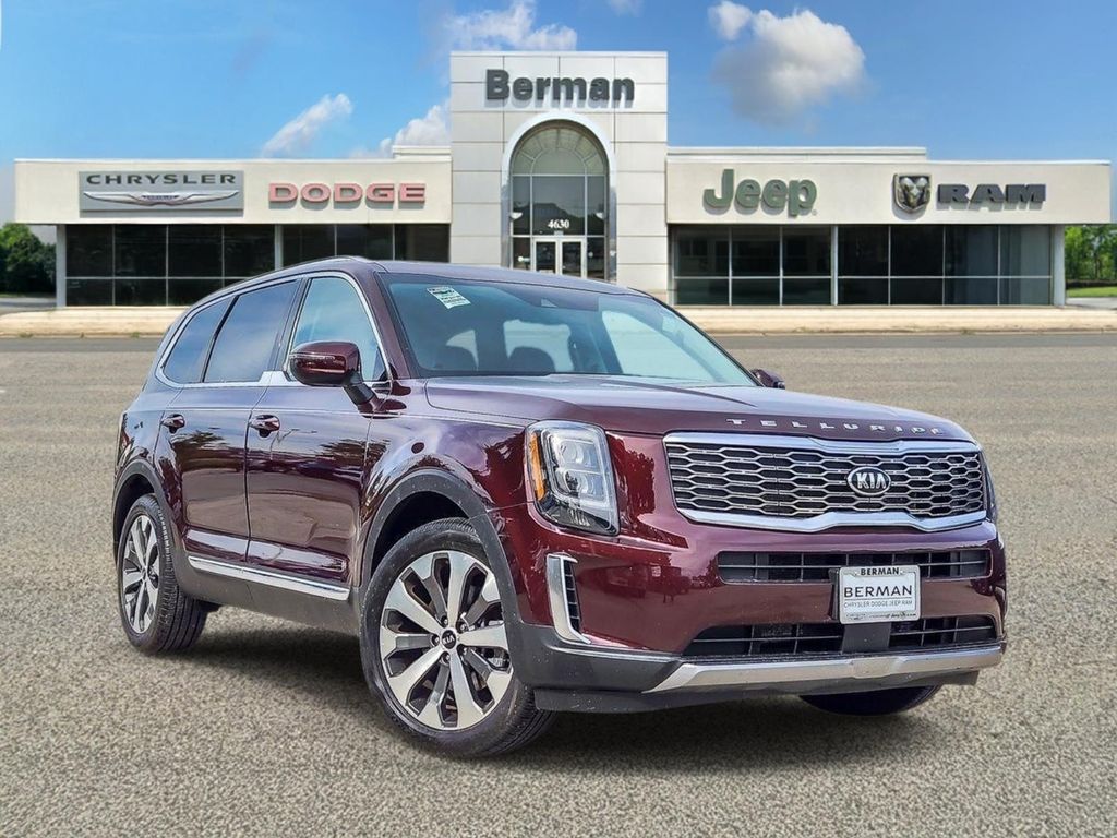 Red (Sangria) 2021 Kia Telluride EX FWD SUV / Crossover Front-Wheel Drive 8-Speed Automatic