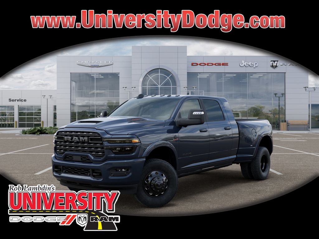 Forged Blue Metallic 2026 RAM 3500 Limited Mega Cab DRW 4WD Pickup Truck Four-Wheel Drive 8-Speed Automatic