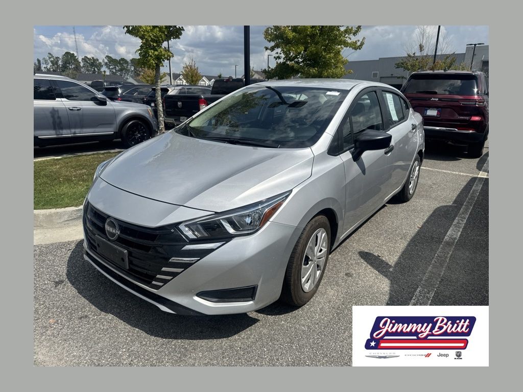 Silver 2024 Nissan Versa Sedan Front-Wheel Drive Continuously Variable Transmission