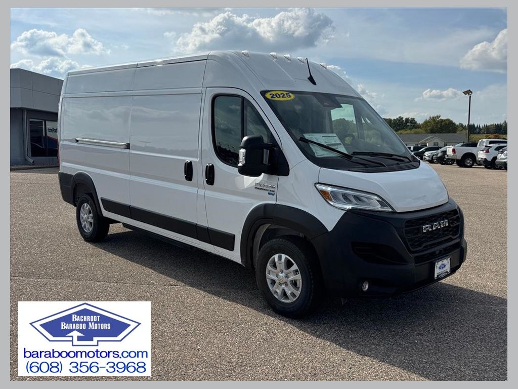 Bright White Clearcoat 2025 RAM ProMaster EV Tradesman 159 High Roof Cargo Van FWD Van Front-Wheel Drive 1-Speed Automatic