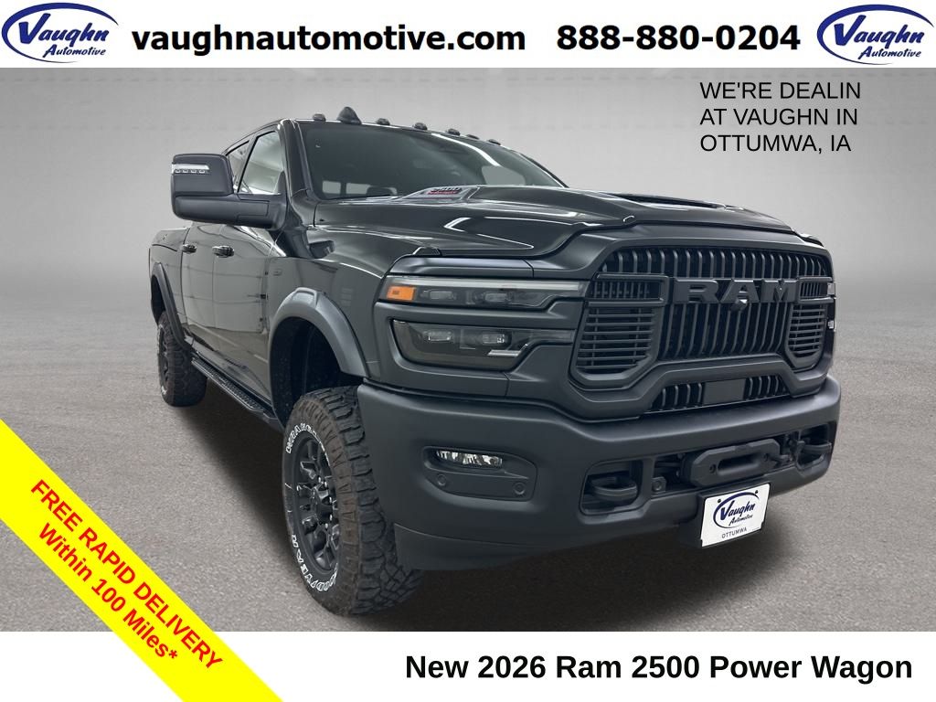 Diamond Black Crystal Pearlcoat 2026 RAM 2500 Pickup Truck Four-Wheel Drive 8-Speed Automatic