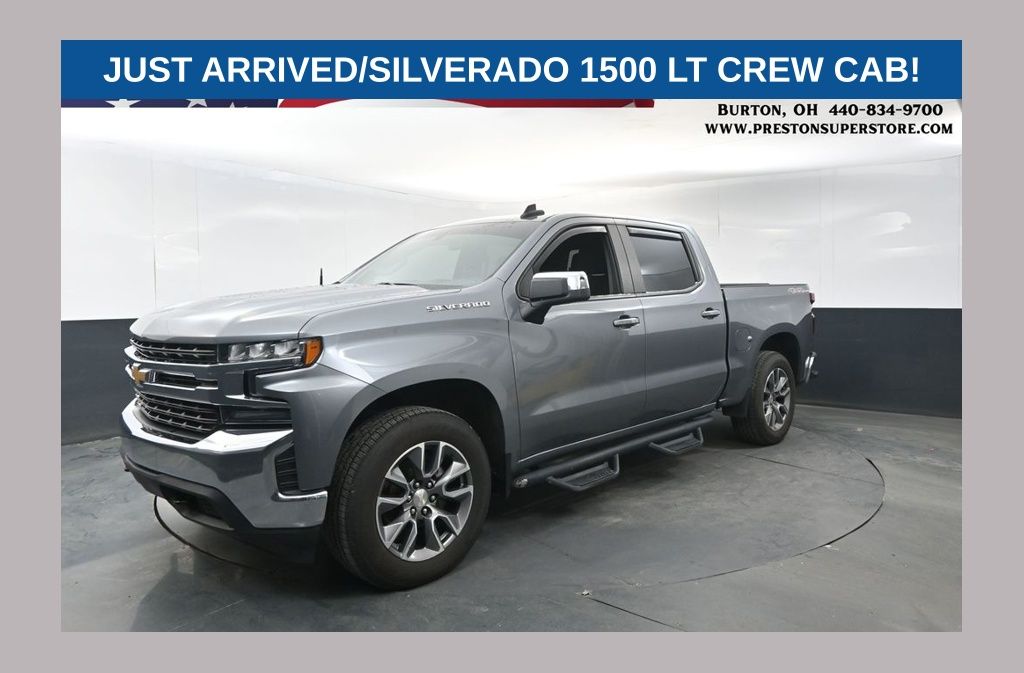 Gray (Satin Steel Metallic) 2022 Chevrolet Silverado 1500 LT Crew Cab 4WD Pickup Truck Four-Wheel Drive 8-Speed Automatic