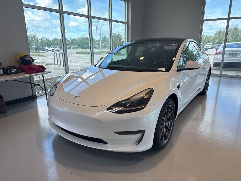 White 2022 Tesla Model 3 Sedan All-Wheel Drive 1-Speed Automatic