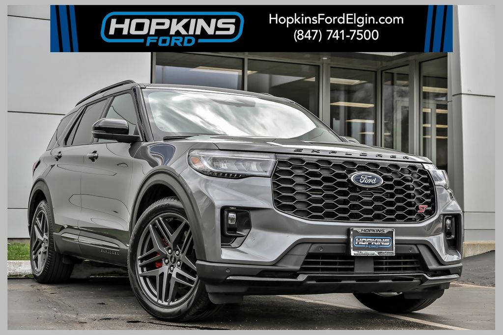 Carbonized Gray Metallic 2025 Ford Explorer ST AWD SUV / Crossover All-Wheel Drive Automatic